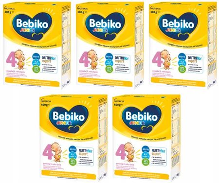 Bebiko Junior 4 odżywcza formuła na bazie mleka dla dzieci powyżej 2. roku życia 5x600