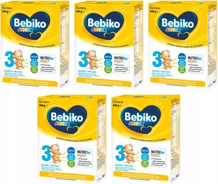 Bebiko Junior 3 odżywcza formuła na bazie mleka dla dzieci powyżej 1. roku życia 5x600