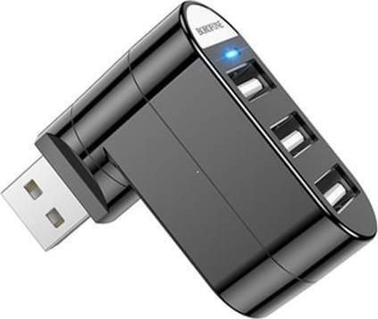 BOROFONE ADAPTER - DH3 USB NA 3 x CZARNY (6974443380545)
