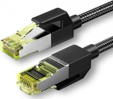 Ugreen UGREEN NW150 Kabel sieciowy w oplocie, Ethernet RJ45, Cat.7, F/FTP, 1m (czarny)