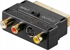 Adapter Av Goobay Adapter Scart Do Composite Audio Video I S-Video, In/Out - Połączenie Typu Wtyk Scart (21-Pinowy)