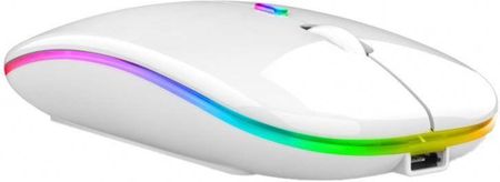 Myszka bezprzewodowa RGB biała (54336)