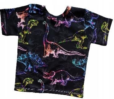 Koszulka neonowe dinozaury rozmiar 134