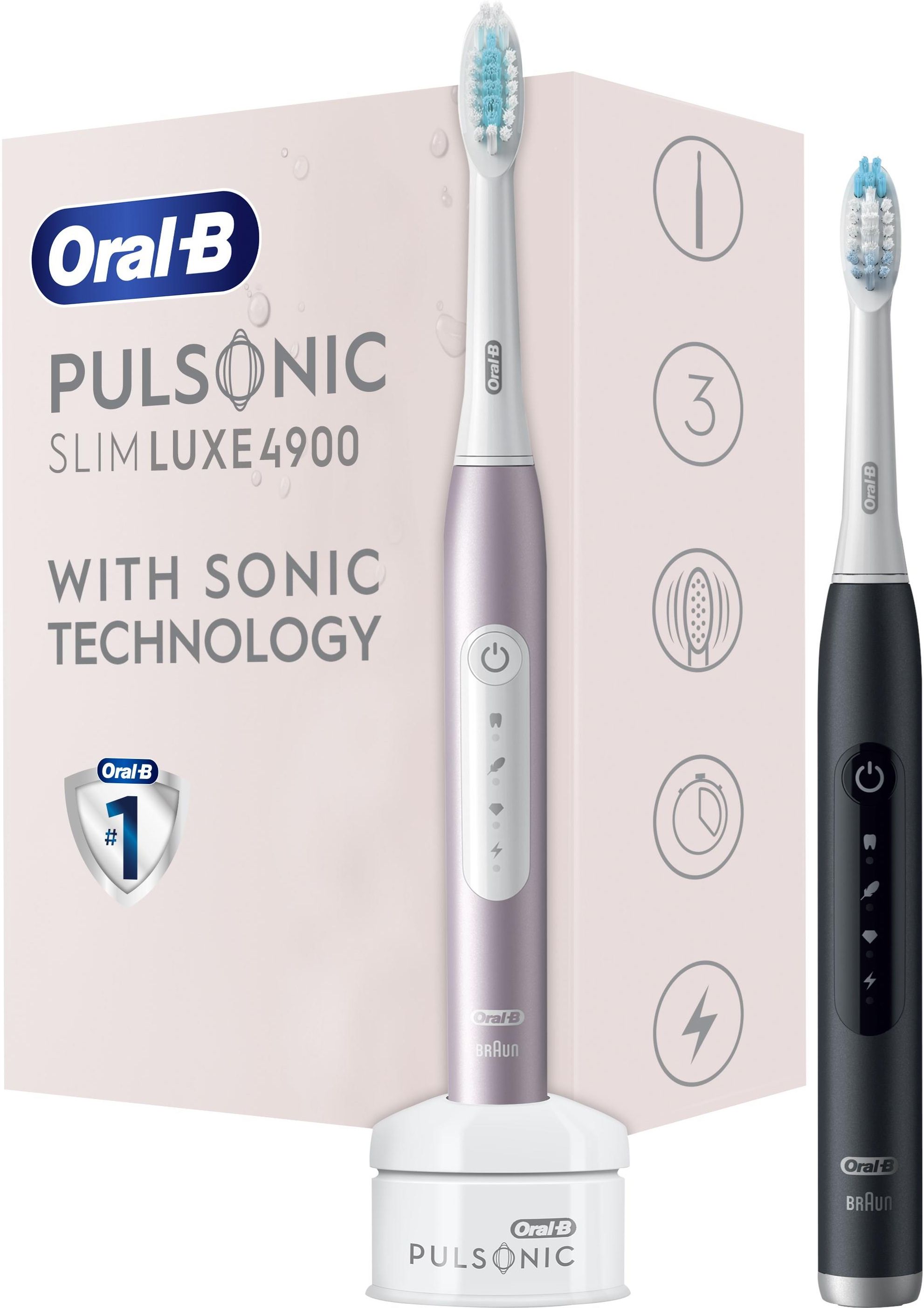 Oral B Pulsonic Slim Luxe 4900 Test Szczoteczka elektryczna Oral-B Pulsonic Slim Luxe 4900 Black/Rose