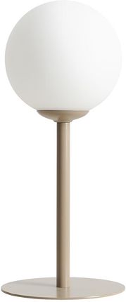 Aldex Stołowa Lampa Stojąca Pinne Modernistyczna Kula Szklana Beżowa Biała (1080B17)