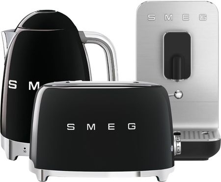 SMEG Ekspres BCC01 z tosterem i czajnikiem KLF04 50's Retro Style Czarny
