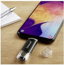 Intenso Twist Line 64 Gb, Usb Stick (Anthracite/Transparent, Usb-A 3.2 Gen 1, Usb-C 1) (3539490)