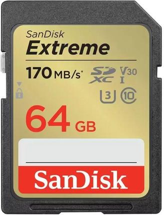 Sandisk Extreme 64 Gb Sdxc Uhs-I Klasa 10 (Sdsdxv2064Ggncin)