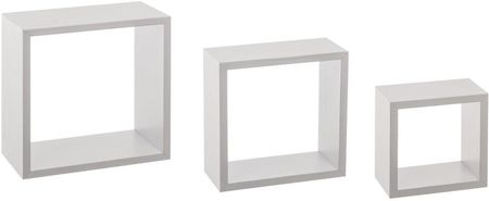 Półki Ścienne Cube White 3 Sztuki 88543