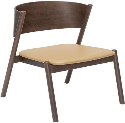 Hübsch Krzesło Oblique Lounge Ciemny Brąz 23301