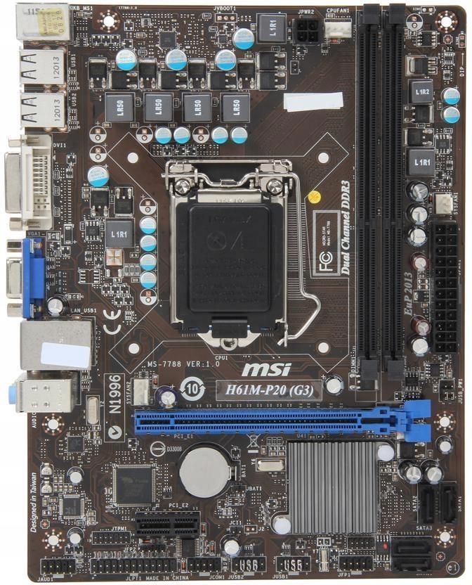 Płyta główna PC MSI H61M-P20 (G3) - Opinie i ceny na Ceneo.pl