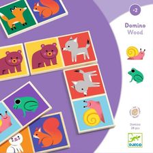 Djeco Klasyczna Gra Drewniane Domino Leśne Zwierzątka Dj01625