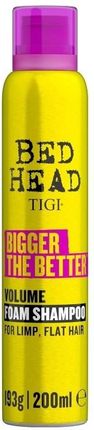 Tigi Bed Head Bigger The Better Foam Szampon Spray Dodający Objętości 200 ml
