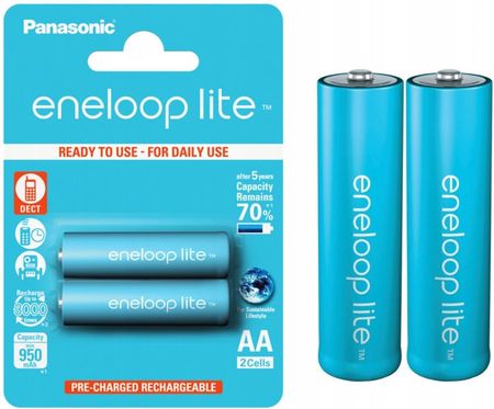 2 Akumulatorki Panasonic Eneloop Lite R6 Aa 950mAh