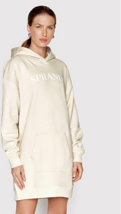 Sprandi Sukienka dzianinowa SP22-SUD510 Beżowy Regular Fit - Ceny