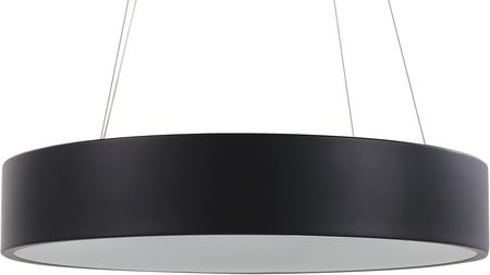 Beliani Nowoczesna glamour lampa wisząca LED okrągła pierścień metalowa czarna Lenya (319458)