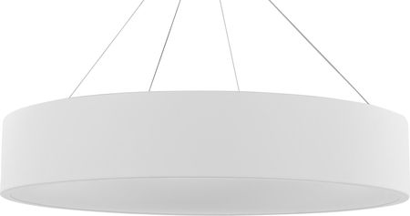 Beliani Nowoczesna glamour lampa wisząca LED okrągła pierścień metalowa biała Lenya (319439)