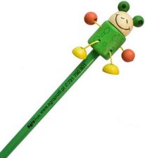 Ołówek HB zielony żabka - Przybory szkolne handmade