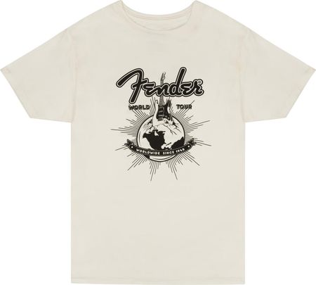 Fender World Tour T-Shirt, Vintage White, M - koszulka, rozmiar M