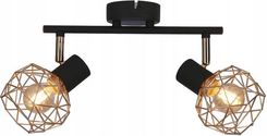 Zdjęcie ACROBAT LAMPA SUFITOWA LISTWA 3X40W E14 CZARNY KLOSZ ZŁOTY - Warta