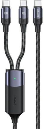 Kabel USB Usams USAMS Kabel U71 2xUSB-C na USB-C 1,2m 100W PD Fast Charge czarny/black SJ551USB01 (US-SJ551) (10723766)