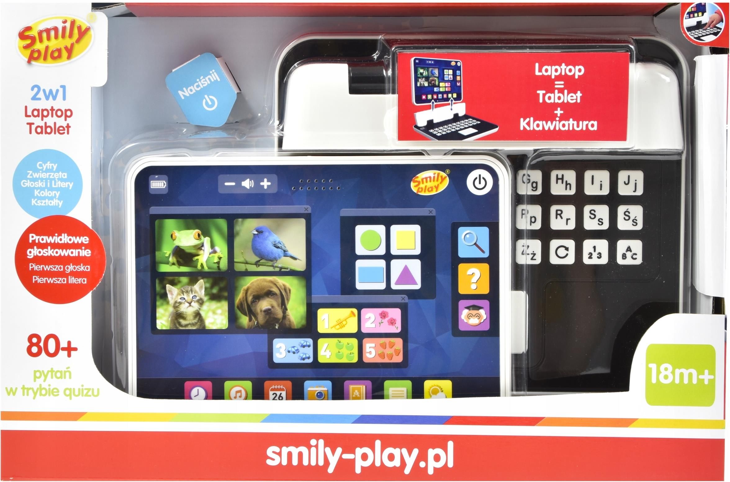 Smily Play Komputer Laptop Tablet Edukacyjny 2W1 Klawiatura - Ceny I ...