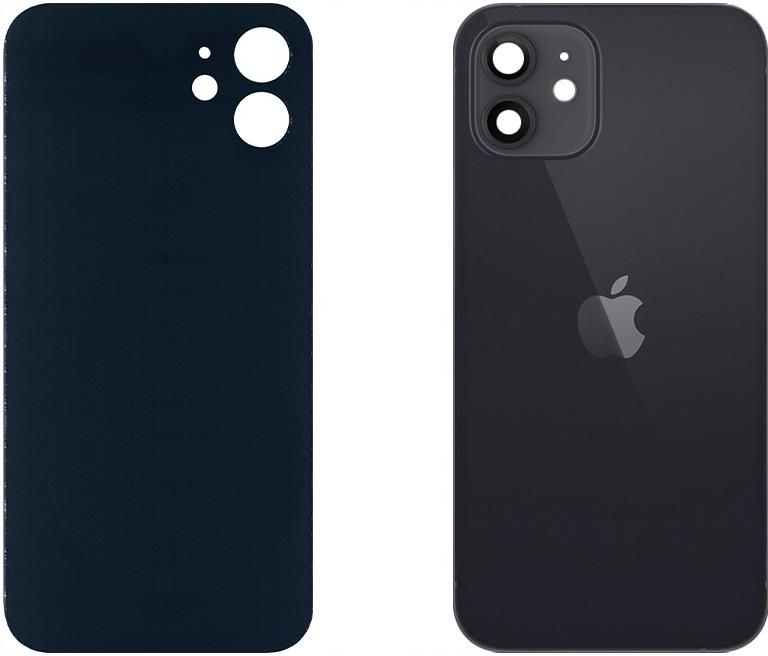 Podzespoły do telefonu IPHONE 12 SZYBKA TYŁ KLAPKA BLACK