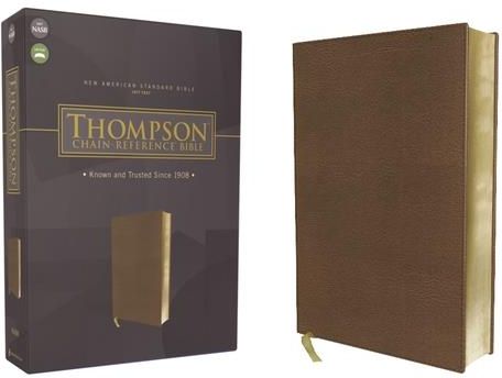 Nasb, Thompson Chain-Reference Bible, Leathersoft, Brown, Red Letter ...