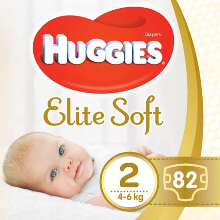 Huggies Pieluszki Elite Soft Rozmiar 2 82szt. 4-6Kg