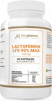Alto Pharma Laktoferyna 100Mg Lfs 95% Forte Odporność 60kaps.
