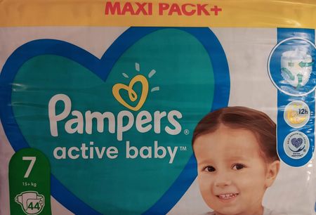 Pampers Active Baby Pieluchy 7, (15+ Kg) 44szt.