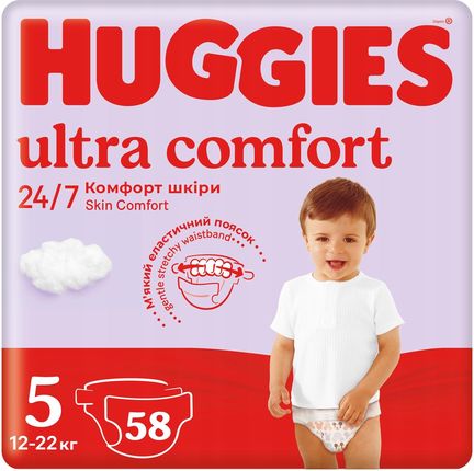 Huggies Pieluchy Ultra Comfort rozmiar 5 12-22kg 58szt.