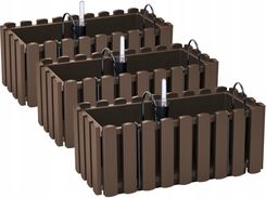 Prosperplast 3X Skrzynka Balkonowa Ddef400W Doniczka Z Systemem
