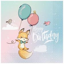 Zdjęcie Godan Serwetki Happy Birthday Lisek 20szt. - Józefów