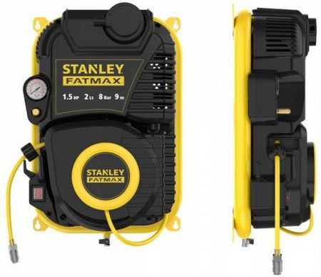 Stanley Kompresor Bezolejowy Ścienny 1.5Km 8Bar 2L Przewód 9M Fatmax 8215410Stf585