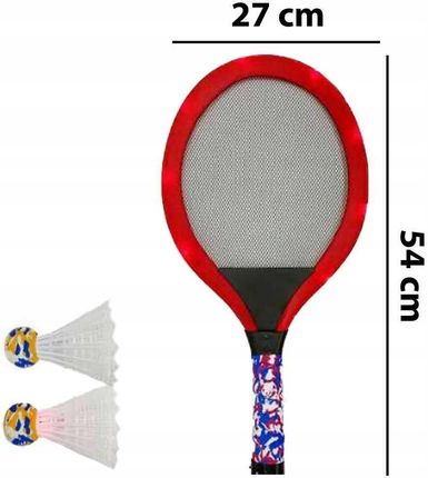 Madej Paletki Rakietki + Lotki Świecące Led Badminton