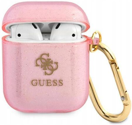 Guess GUA2UCG4GP AirPods cover różowy/pink Glitter (11893745425)