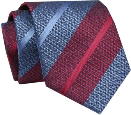 Krawat - ALTIES - Niebiesko Czerwone Pasy KRALTS0727