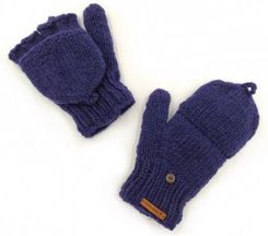 Rękawiczki wełniane z klapką Granat - Rękawiczki dziecięce