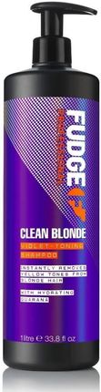 Fudge Clean Blonde Violet Toning Shampoo Tonujący Szampon Do Włosów Blond 1000 ml