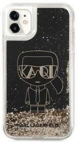 Obudowa dla telefonów komórkowych Karl Lagerfeld Liquid Glitter Gatsby na Apple iPhone 11 (KLHCN61LGGKBK) Czarny