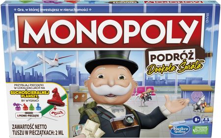 Hasbro Monopoly Podróż dookoła Świata Polska Wersja F4007