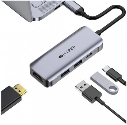 Hyperdrive Hub Hyper HD 4-in-1 USB-C HUB, 4K HDMI, 100W PD, 2x USB-A (HD41GL)