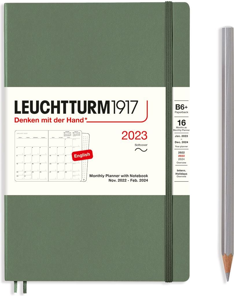 Leuchtturm1917 Planer Miesięczny Z Notatnikiem Lt1917 Paperback (B6 ...