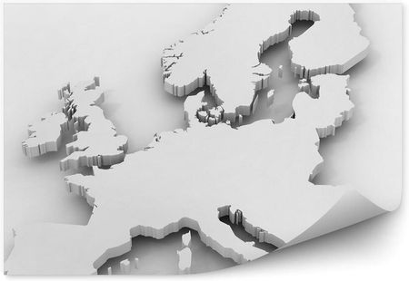 Fototapety.Pl Mapa Europy Kontur 3D Fototapeta Na Ścianę 250x250cm Fizelina