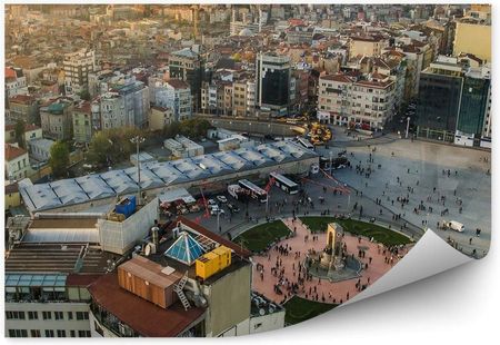 Fototapety.Pl Panorama Miasta Stambuł Turcja Budynki Ludzie Fototapeta 250x250cm Fizelina