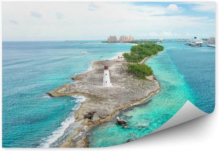 Fototapety.Pl Bahamy Nassau Karaiby Morze Niebo Latarnie Wieżowce Łodzie Wyspa Chmury Fototapeta Wy