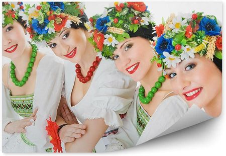 Fototapety.Pl Ukraińskie Tancerki Kwiaty Korale Fotopeta 250x250cm Magicstick
