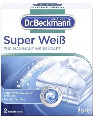Dr Beckmann Dr.Beckmann Super Biel Saszetki Wybielające 2Szt.