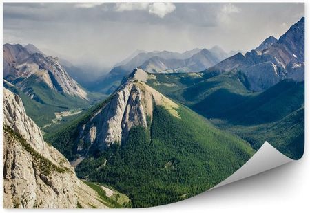 Fototapety.Pl Góry Krajobraz Rośliny Zieleń Niebo Chmury Kanada Jasper Fototapeta 250x250cm Fizelina
